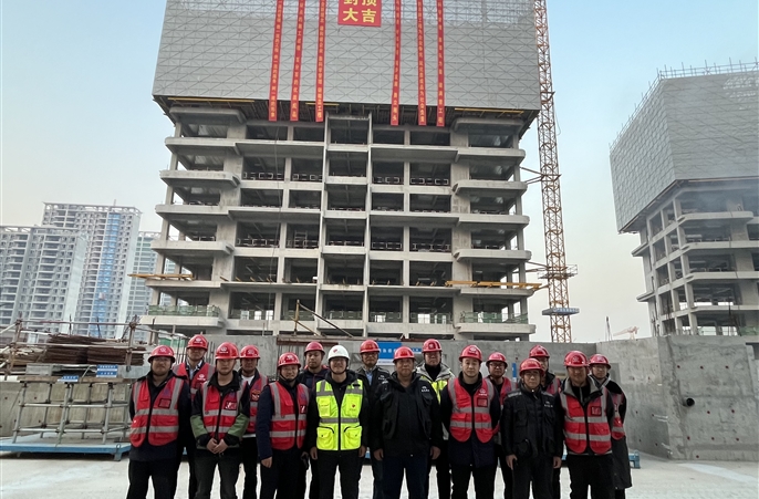 喜讯!永安领汇二标项目1#楼实现主体结构封顶